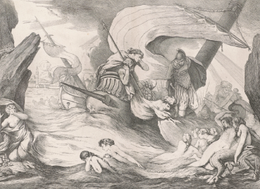 Engraving of Ulysses and the Sirens.